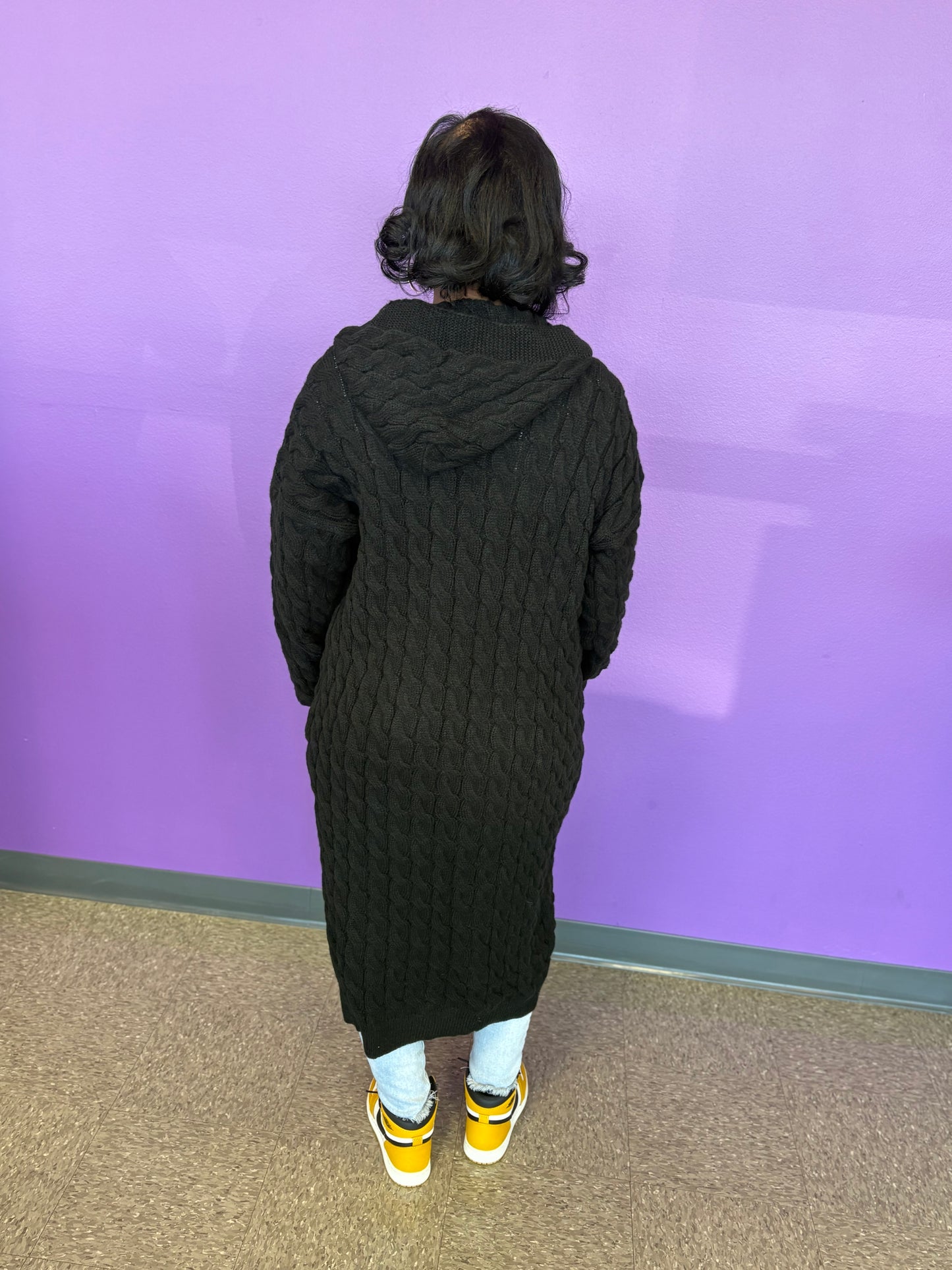 Hooded Long Sweater Cardigan
