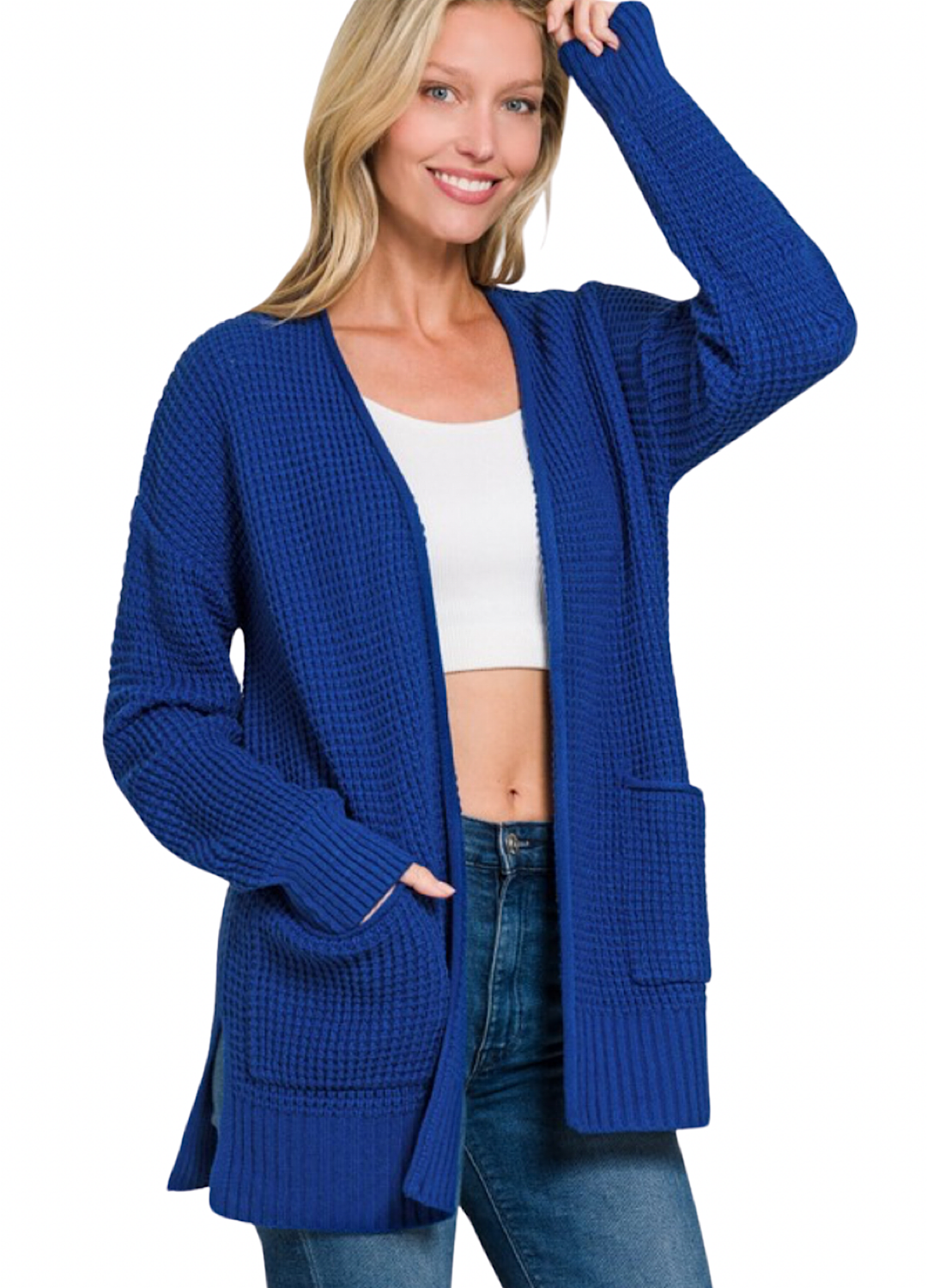 Waffle Knit Cardigan