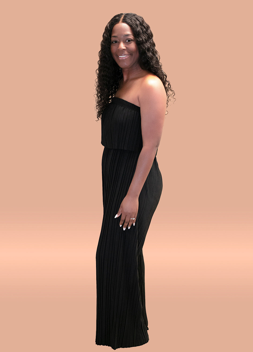 Sleeveless Pleated Jumpsuit
