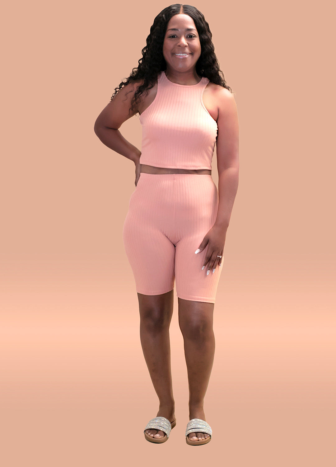 Ribbed Biker Set