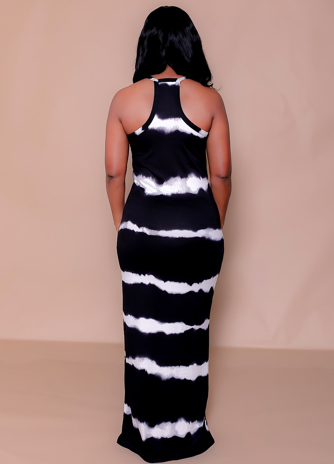 Stripe Tie Dye Maxi Dress