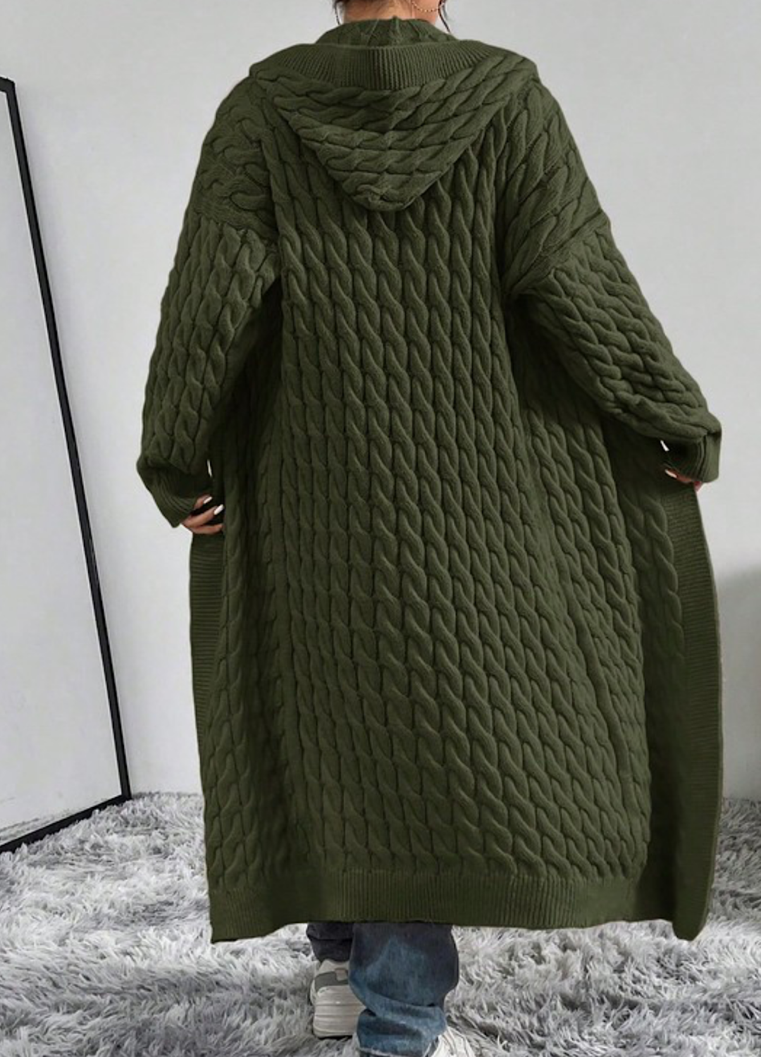 Hooded Long Sweater Cardigan