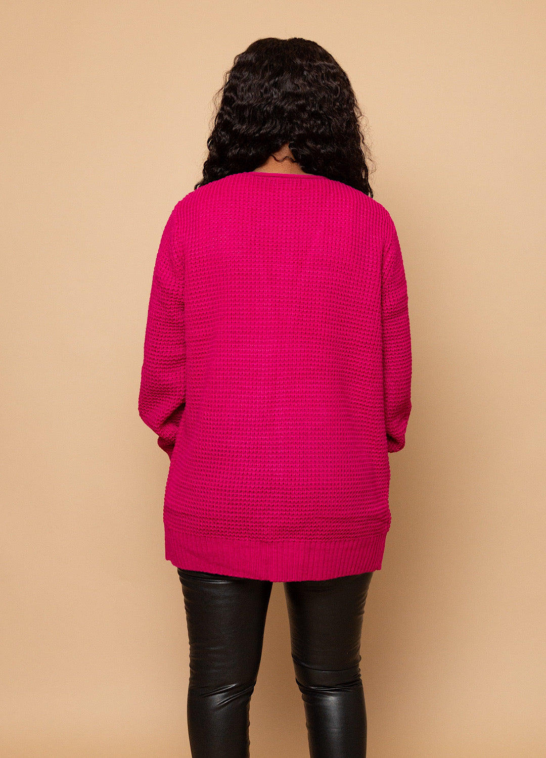 Waffle Knit Cardigan Royal Three Boutique