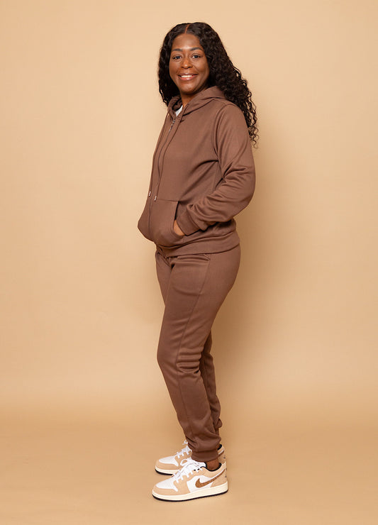 Velour Lined Jogger Set