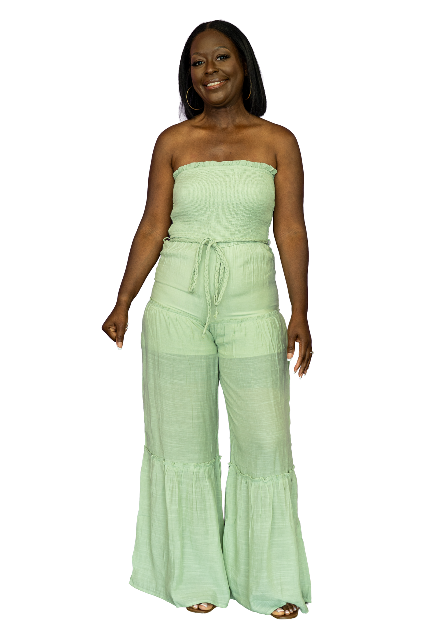 Sleeveless Wide Leg Jumpsuit