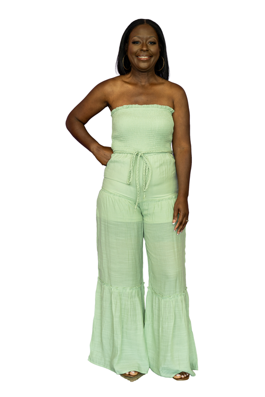 Sleeveless Wide Leg Jumpsuit