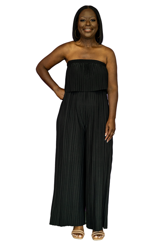 Sleeveless Pleated Jumpsuit
