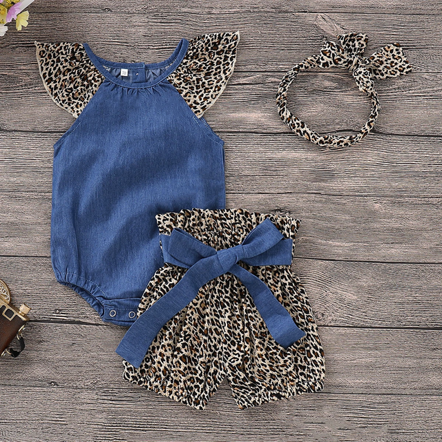 Leopard Denim Set