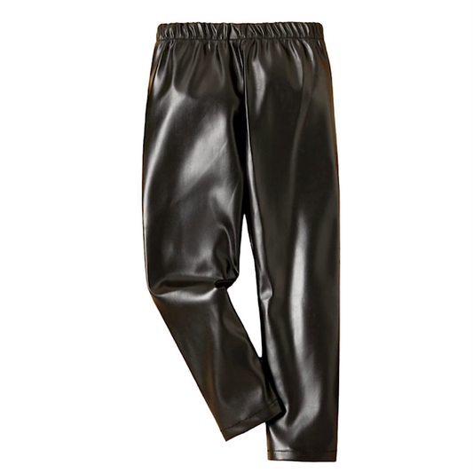 Faux Leather Leggings - Black