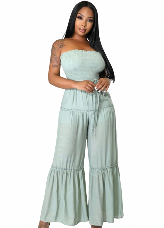 Sleeveless Wide Leg Jumpsuit