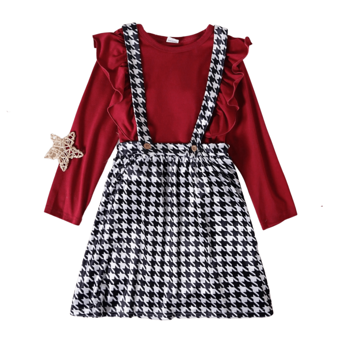 Houndstooth Skirt Set