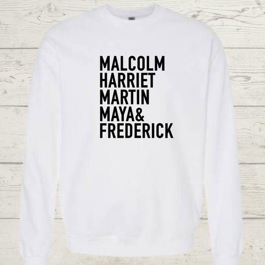 Black History Names Sweatshirt