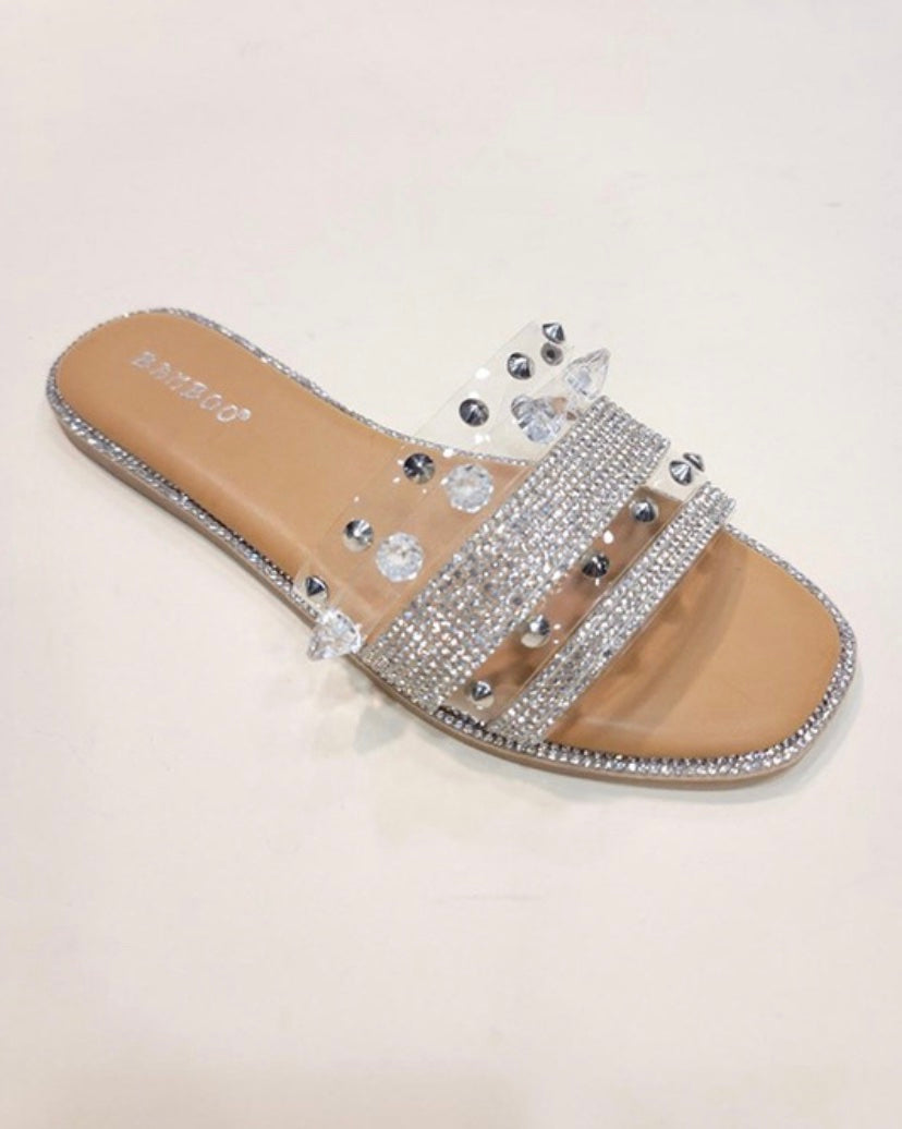 Clear Studd Sandals