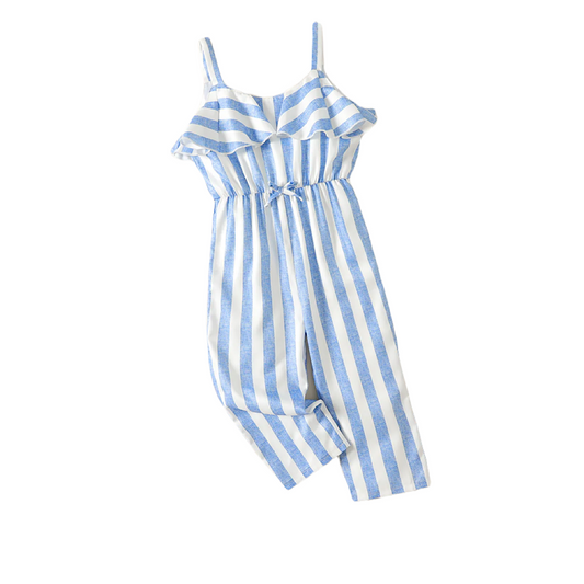 Striped Ruffle Jumpsuit