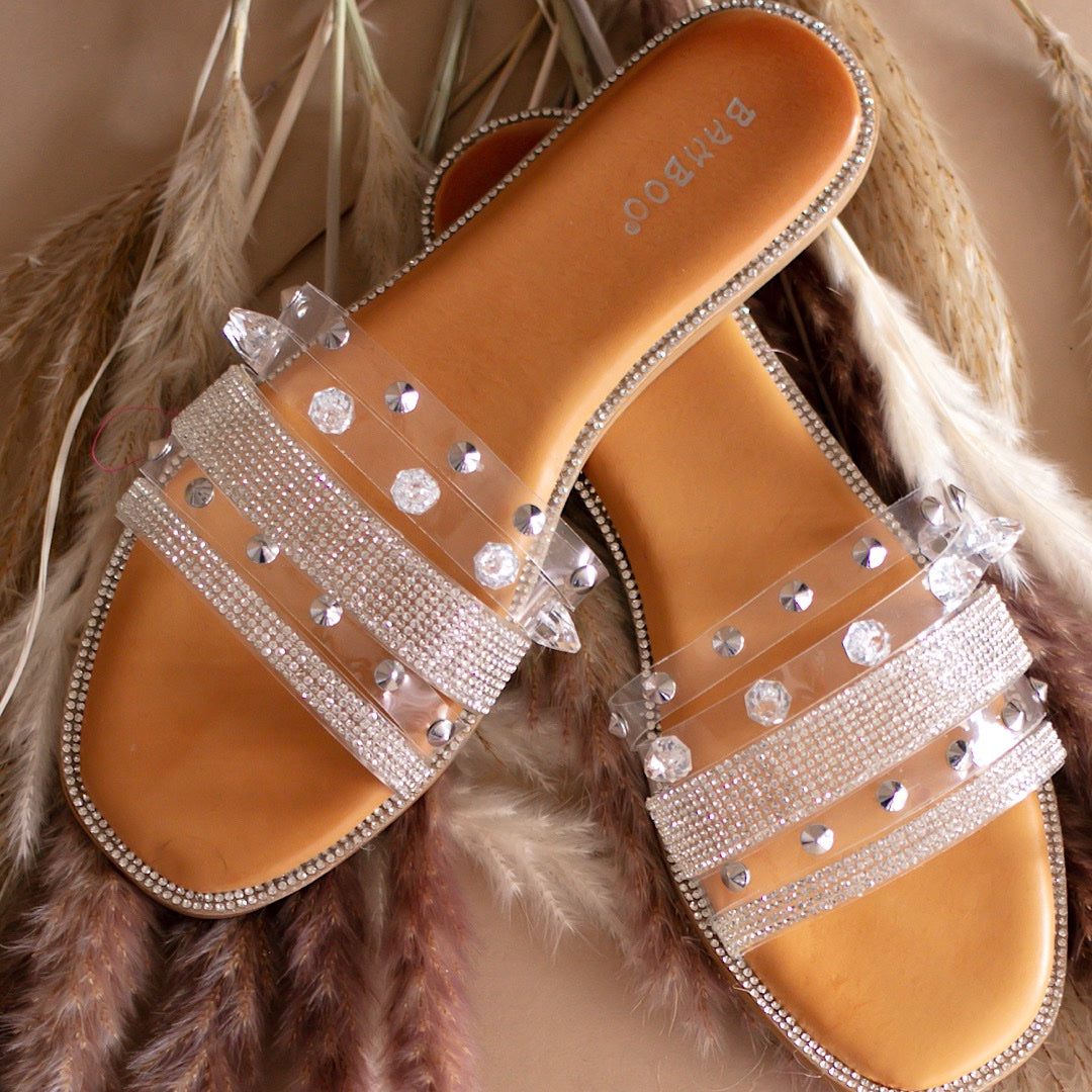 Clear Studd Sandals