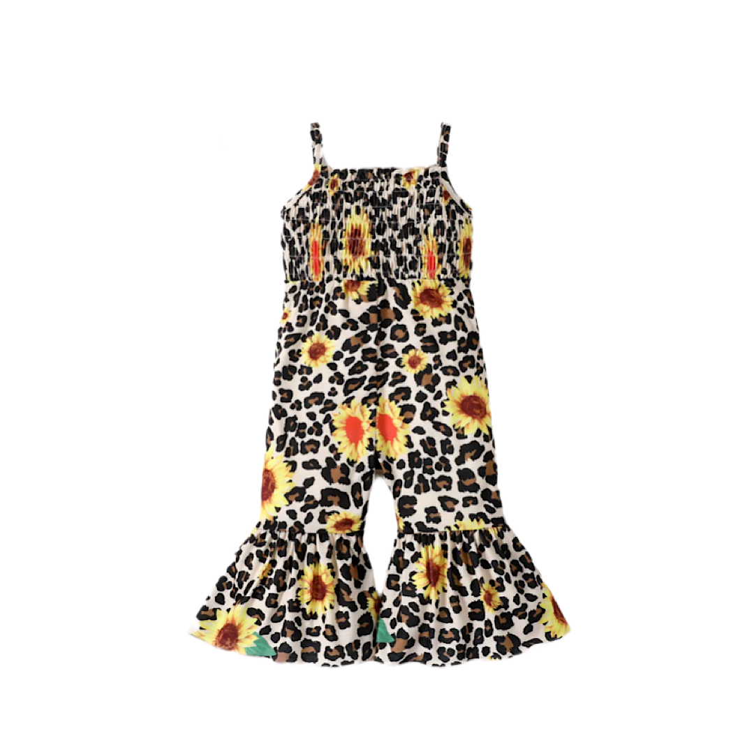 Sunflower Leopard Bellbottom Jumpsuit