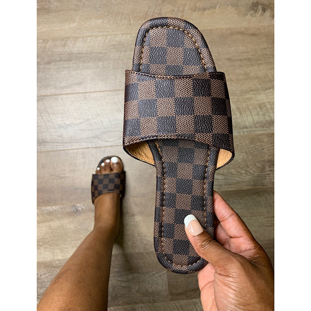 Brown Chess Sandals