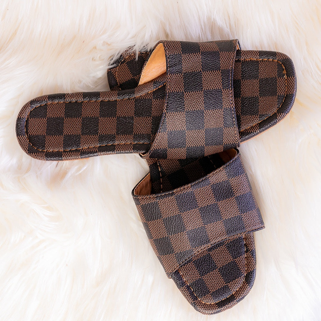 Brown Chess Sandals